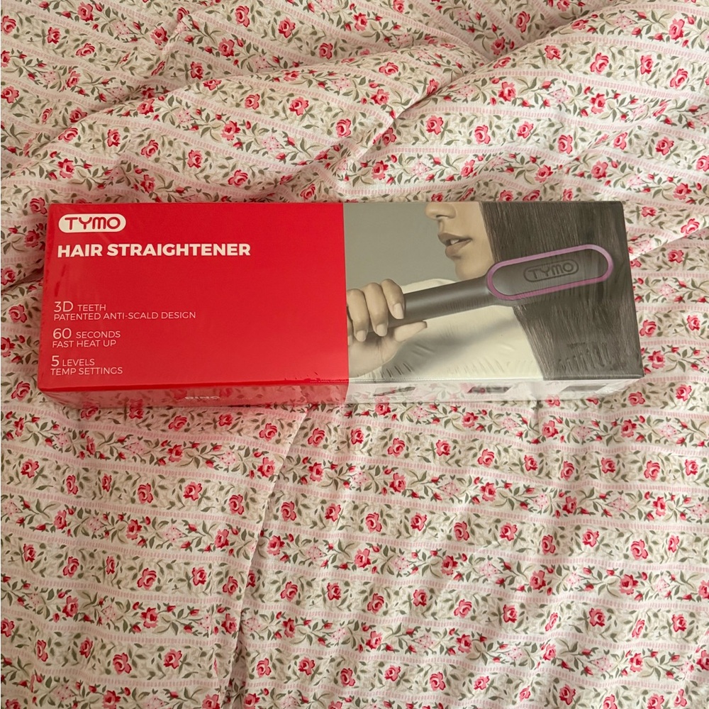 TYMO Hair Straightener with Pink and Black Design